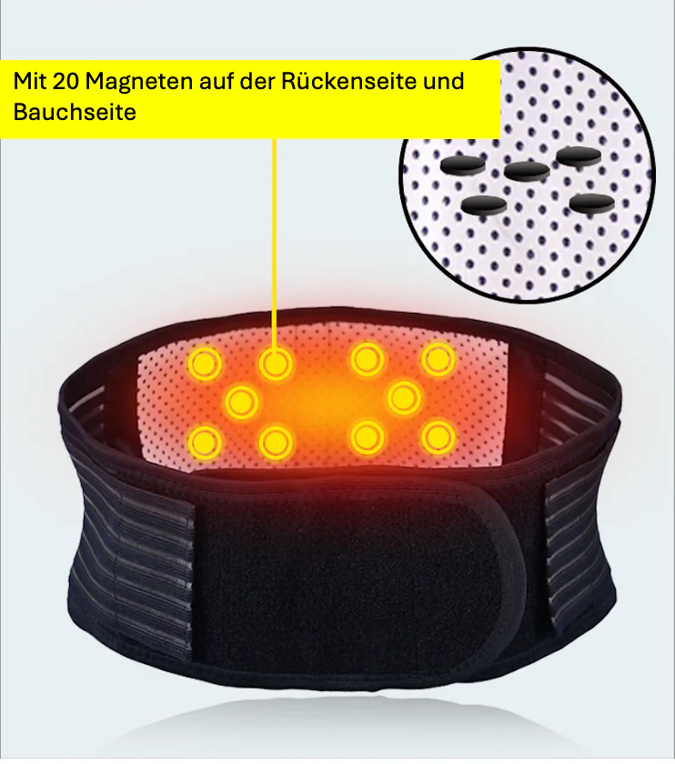 Rückengurt leicht, elastisch mit Turmalin und Magneten – Bild 5