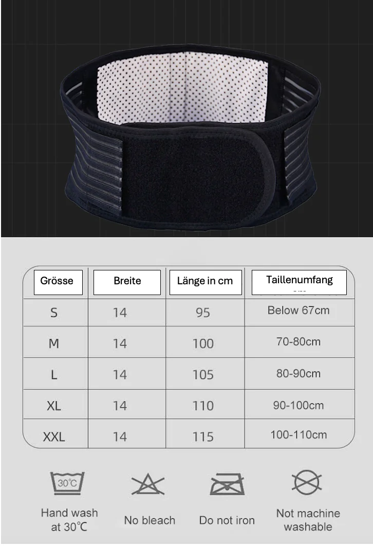Rückengurt leicht, elastisch mit Turmalin und Magneten – Bild 3