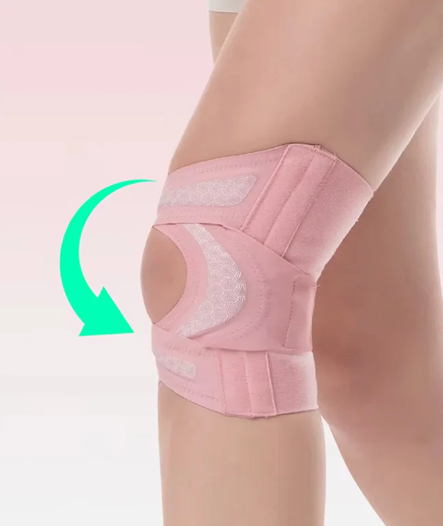 Knie Bandage stark stützend und leicht grau – Bild 3