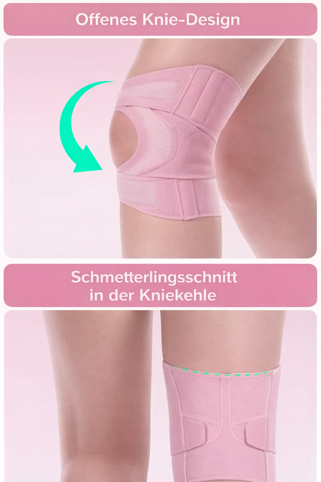 Knie Bandage stark stützend und leicht grau – Bild 6